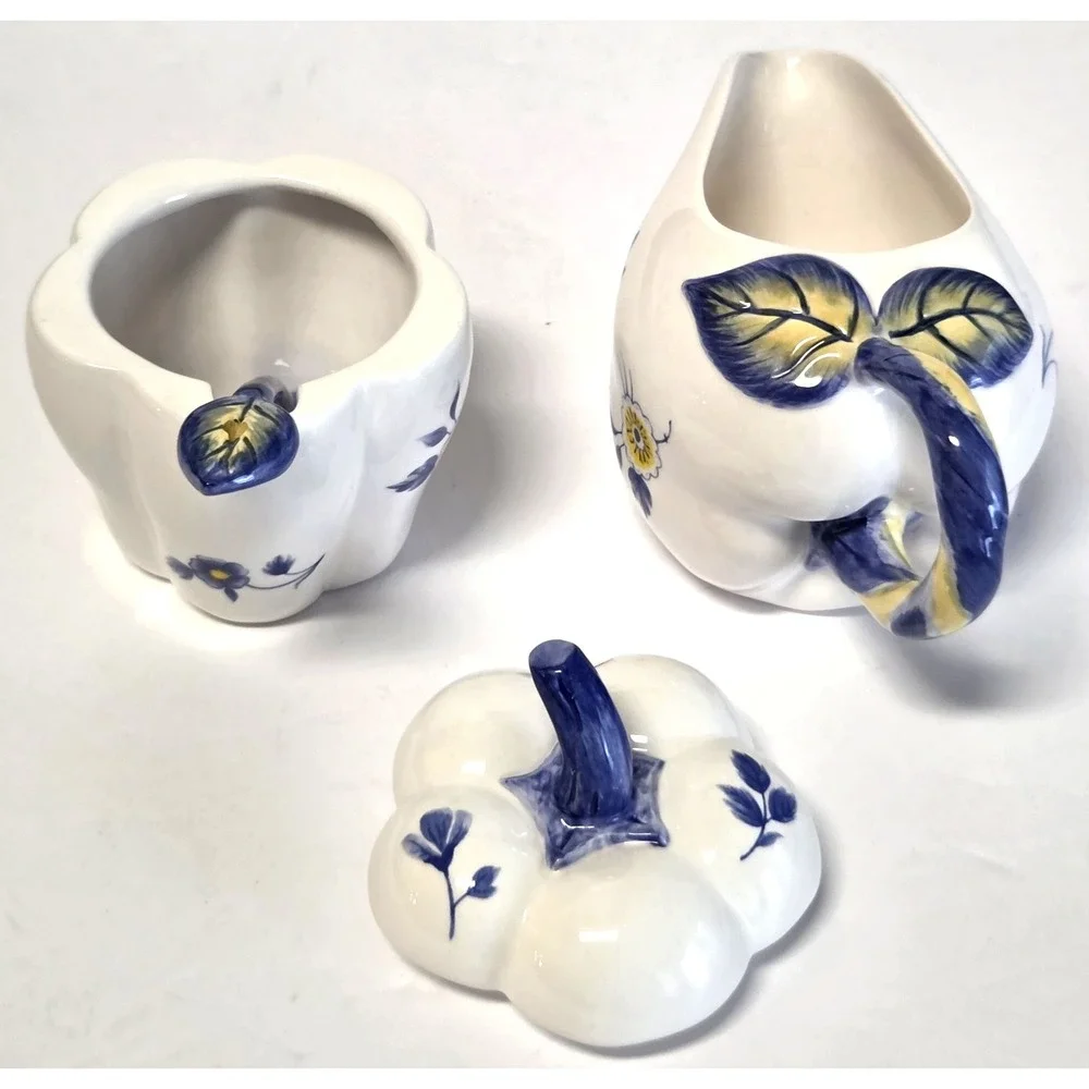 Spode Imperial Garden Completer Set Sugar & Creamer Set Porcelain Lid & Spoon